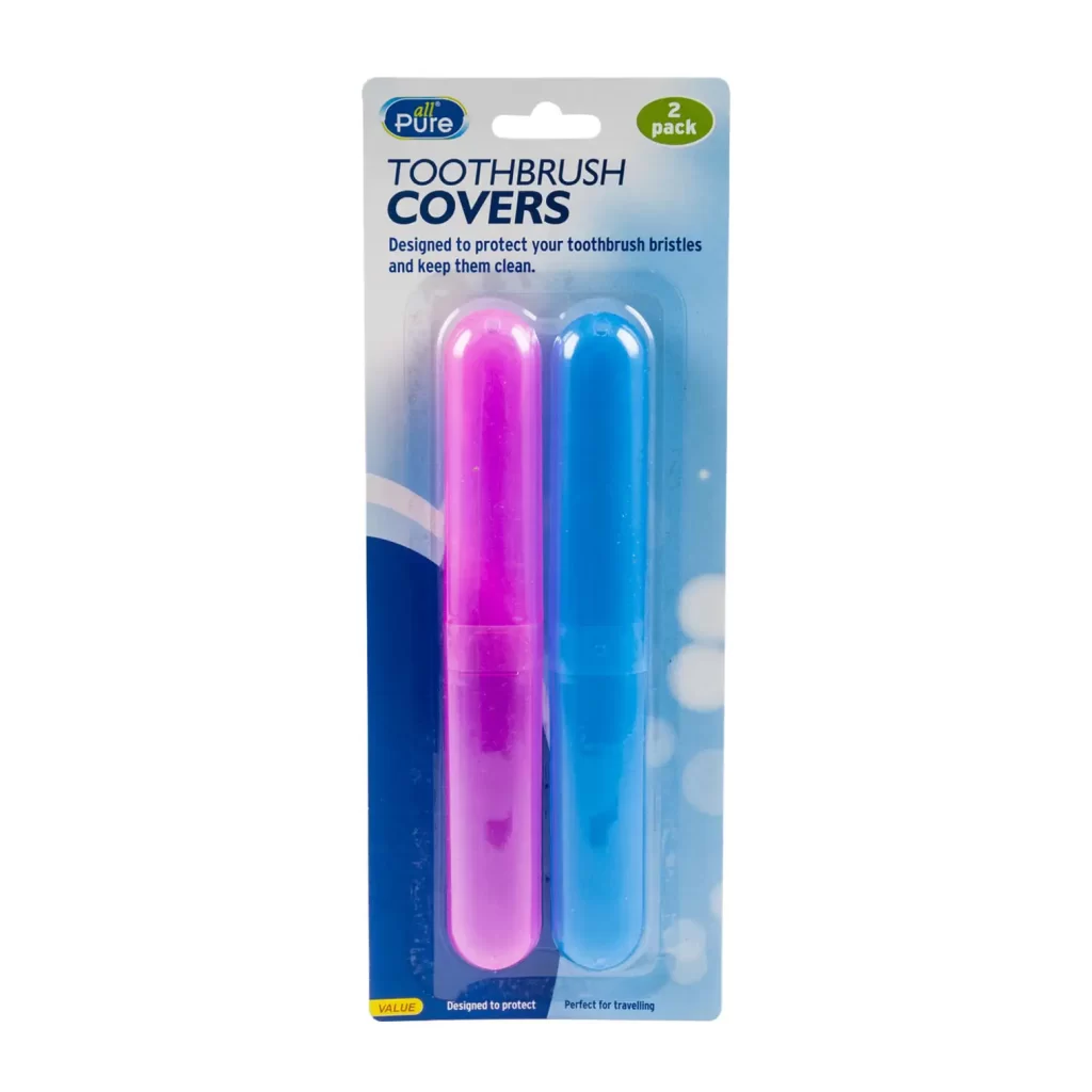 2pc Plastic Toothbrush Cover- 2 Assortments 43559