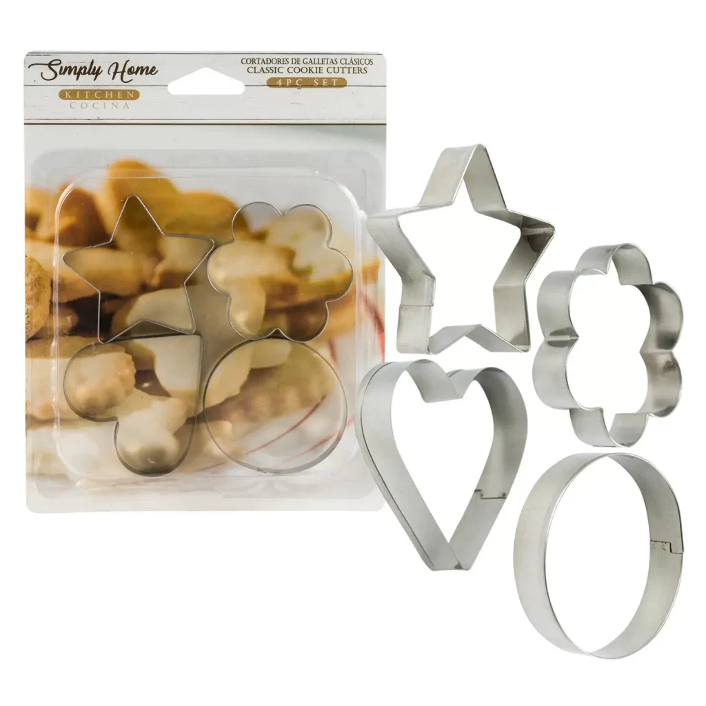 4pc Stainless Steel Cookie Cutter 50849