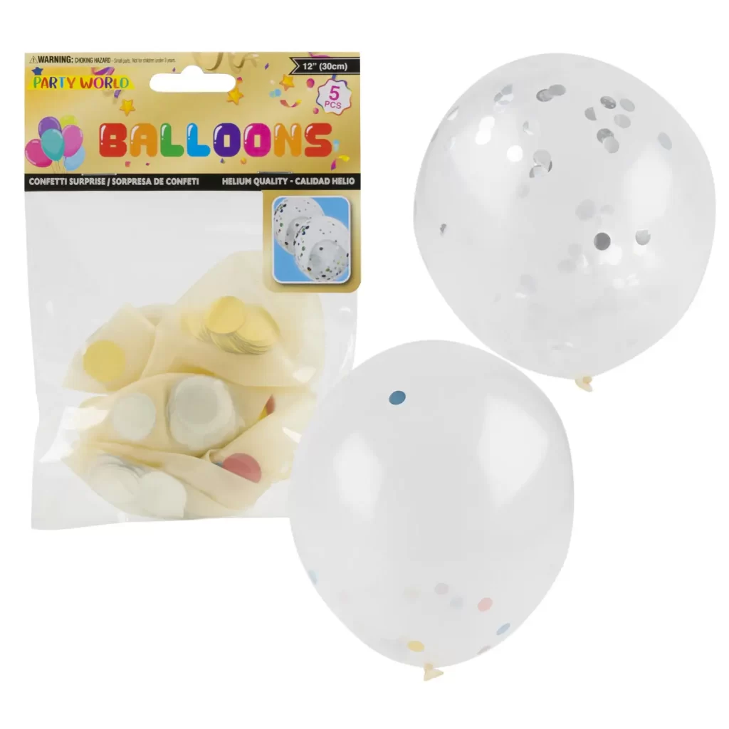 5ct Balloon W/ Glitter Gold/Silver- 12" 71377