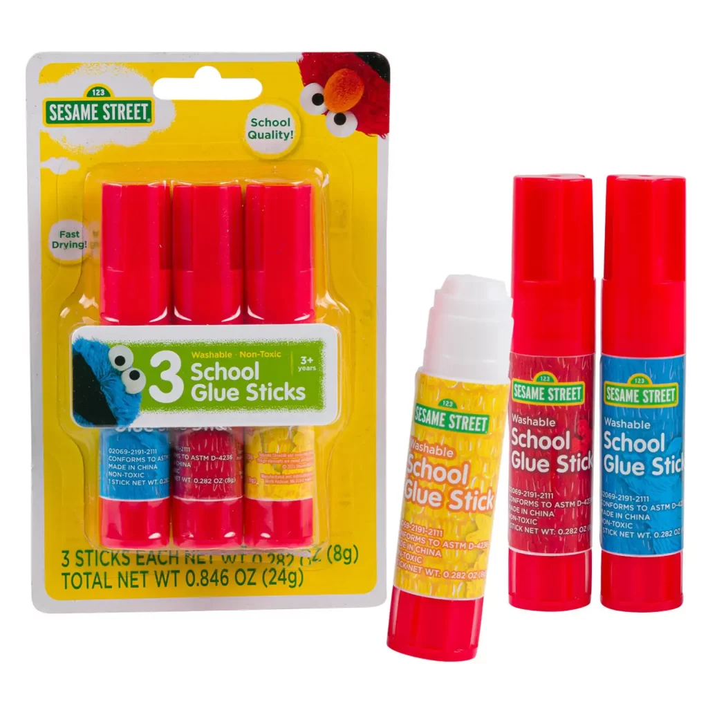 3pc Sesame Street Glue Sticks 72419