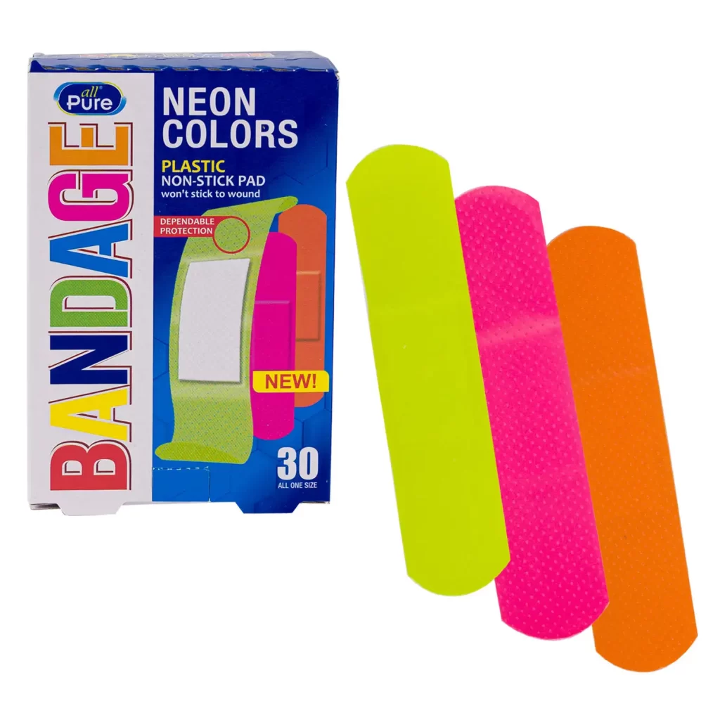 All Pure 30pc Neon Bandages 76214