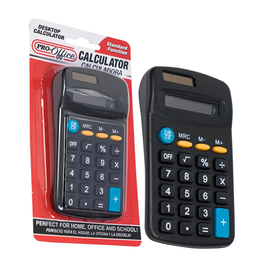 CALCULATOR,4.5"BLACK 74335