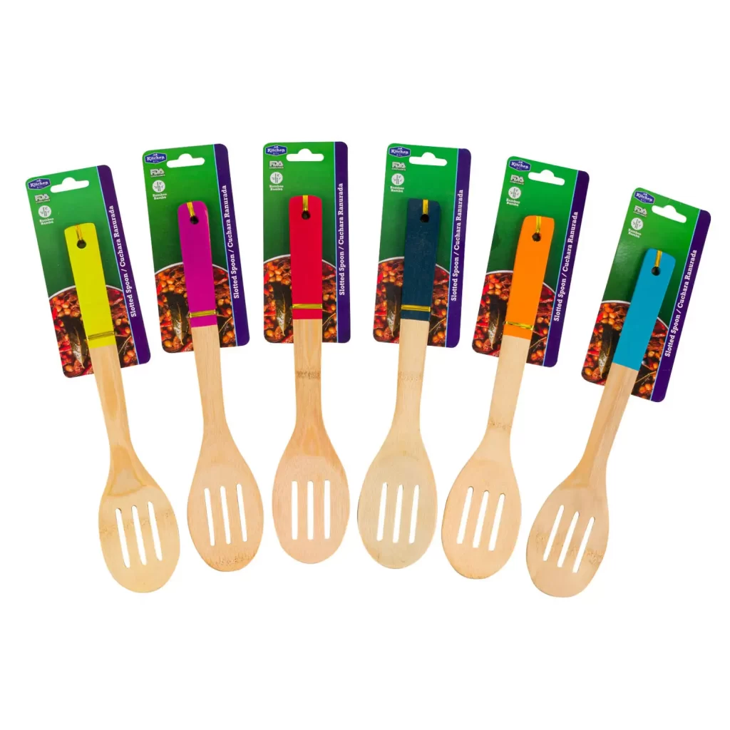 Kitchen and Co Bamboo Slotted Spoon- 11.8" 41362