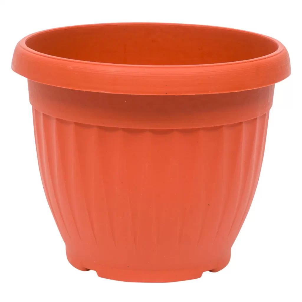 Plastic Line Ribbed Planter- 6.5" 47950