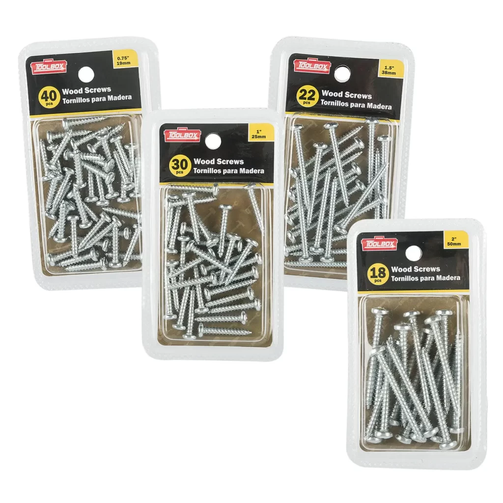 Wood Screw Set- Silver- 4 Assortments 67451