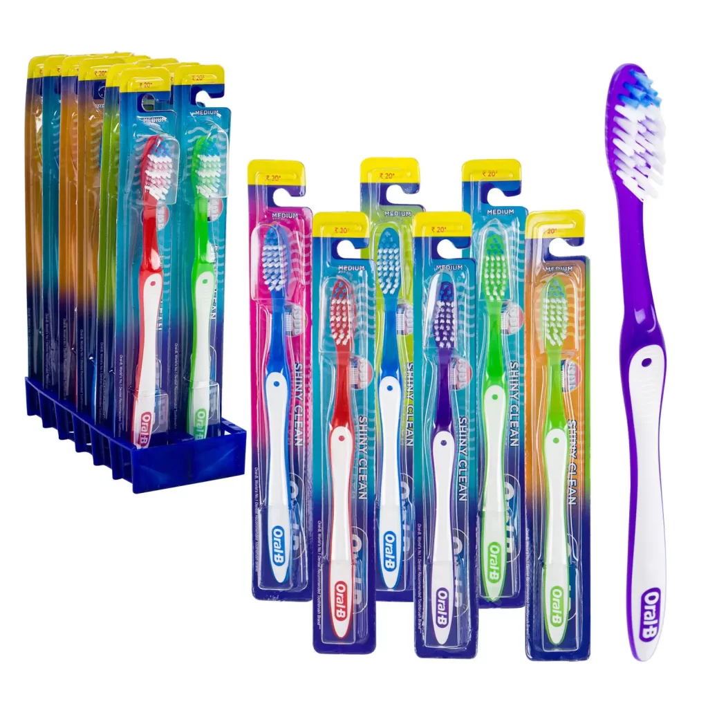 Oral-B Shiny Clean Toothbrush- Assorted Colors 97286