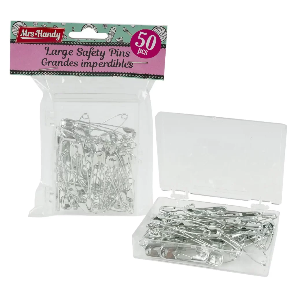 50pc Safety Pins- Silver 56188