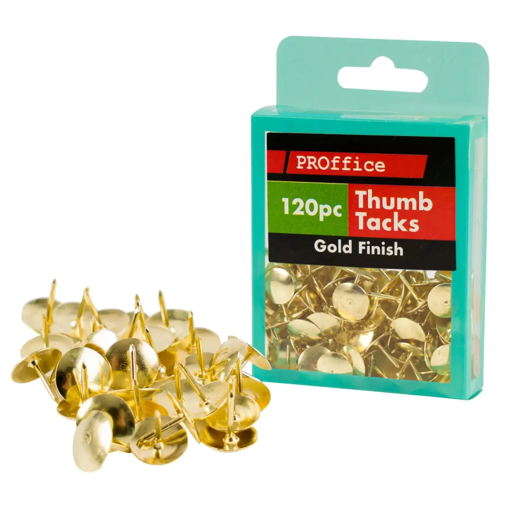 120pc Round Push Pin- Gold 67734