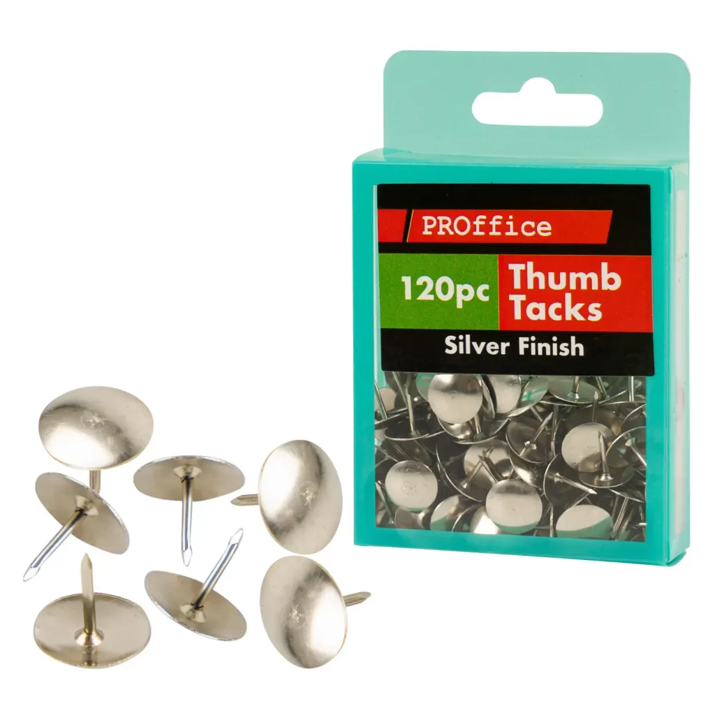 120pc Round Push Pin- Silver 67735