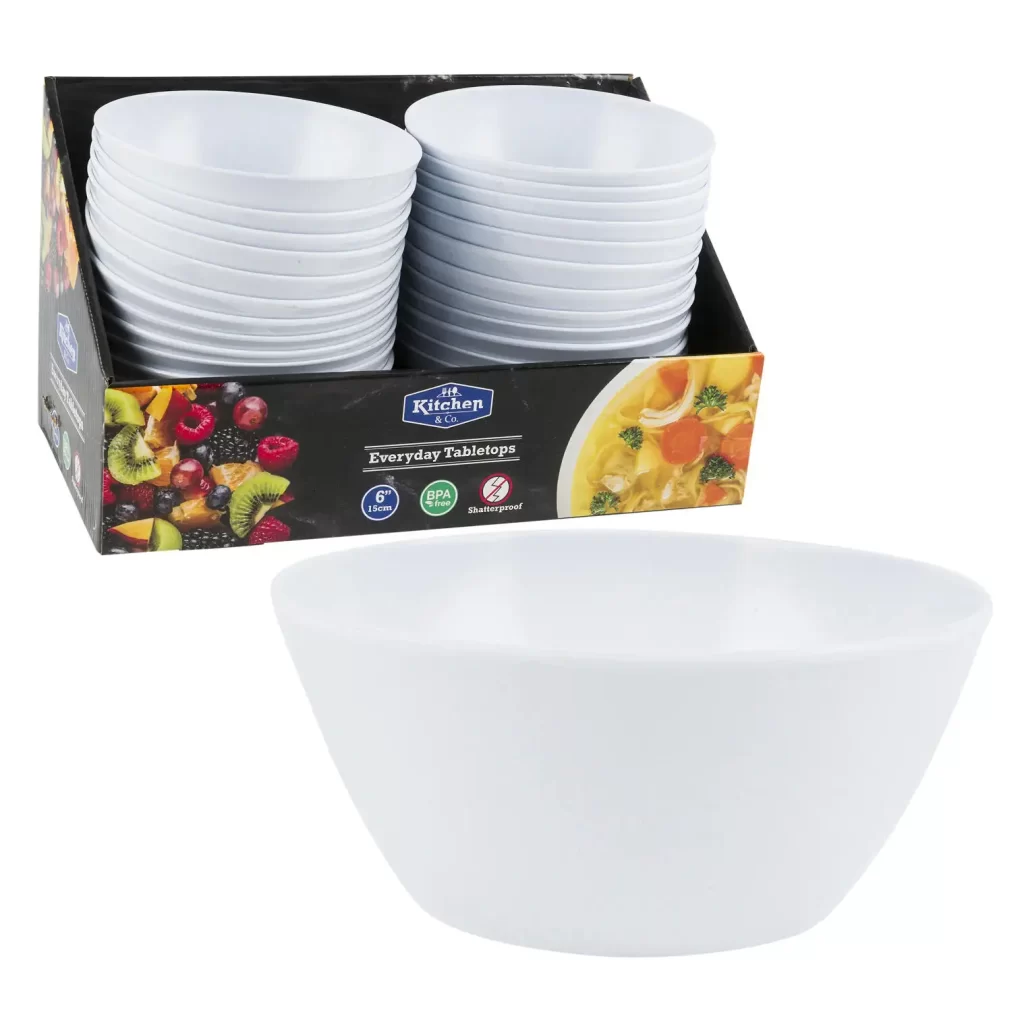 Kitchen and Co Round Bowl- 6"- White 41064