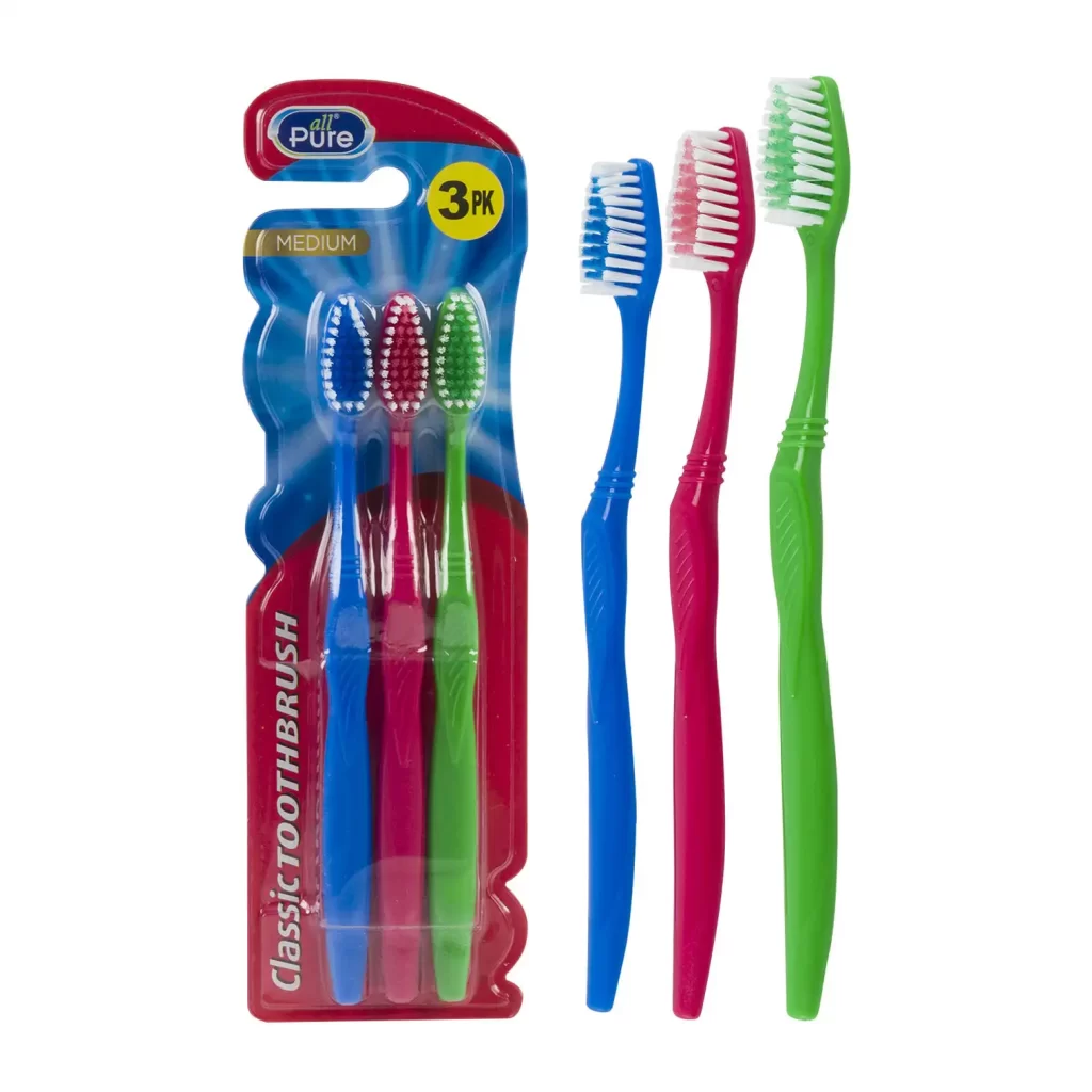 3pk All Pure Adult Toothbrush 57828