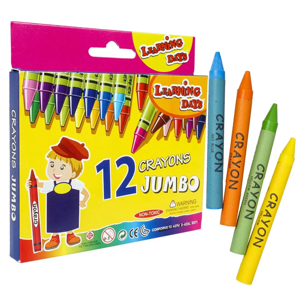 12 Piece Jumbo Learning Days Crayons 25227