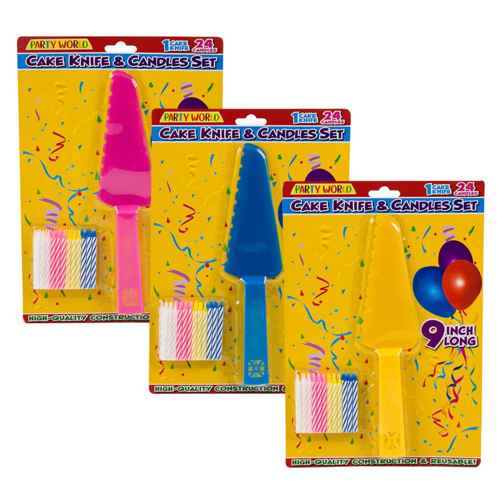 25pc Birthday Candle Set W/ Knife 95511