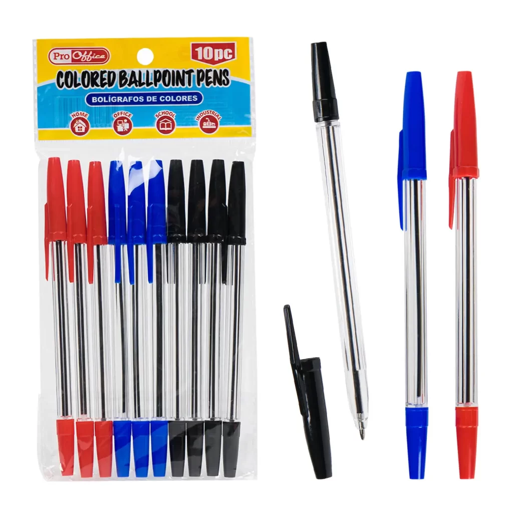 BALLPOINT PEN,10pc ASSTD 77055