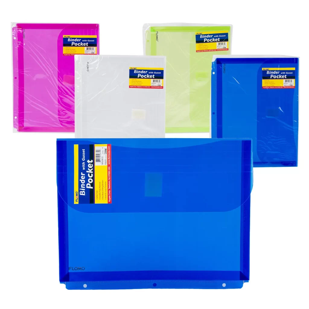 Binder Pocket W/ Gusset- 4 Assortments 78723